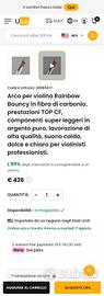 Arco in carbonio 4/4 violino 
