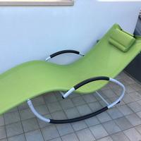 Lettino sdraio prendisole a dondolo per esterno