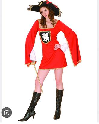 Costume Carnevale Donna Travestimento Moschettiere