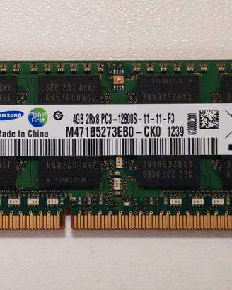 2x4GB RAM DDR3 PC3-12800S Sodimm Samsung