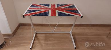 Scrivania Design "London" - Piano in Vetro