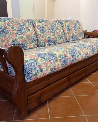 Divano letto matrimoniale stile country
