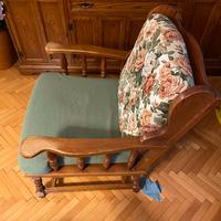 Poltrona rustica in legno - Stile Country/Vintage