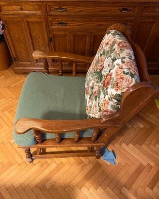 Poltrona rustica in legno - Stile Country/Vintage