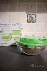 Set 5 Contenitori Salva Freschezza in Vetro 