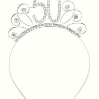 Corona donna strass happy birthday anniversario