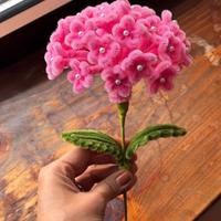 Ortensia fatta a mano con scovolini colorati