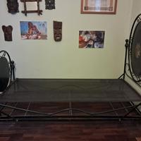Letto singolo antiquariato in ferro battuto