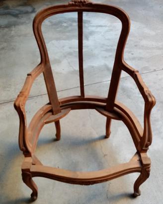 Telaio poltrona Chippendale anni 50