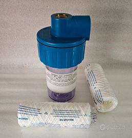 Filtro acqua 5" + 2 filtri in fibra PP 25 micron