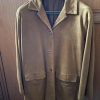 Giacca vintage in pelle scamosciata