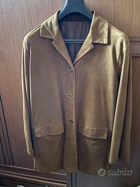 Giacca vintage in pelle scamosciata