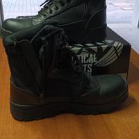 anfibi di pelle nera 