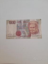 Banconota da Mille lire MONTESSORI 