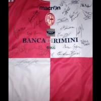 maglia rimini calcio autografata 