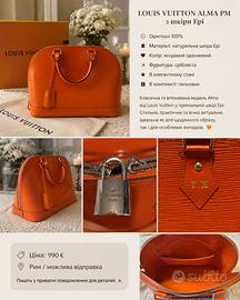 LOUIS VUITTON borsa oroginale in pelle epi