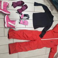 abbigliamento neve bimbo bimba 5 6 anni 