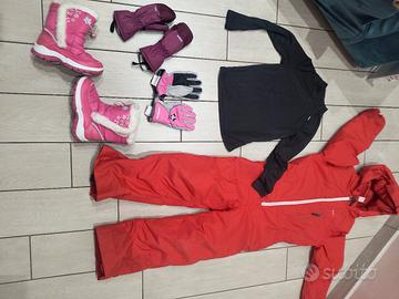 abbigliamento neve bimbo bimba 5 6 anni 