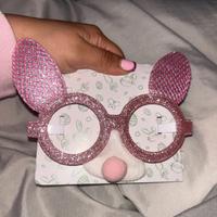 Occhiali coniglietta rosa di Pasqua