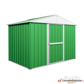 Capanno box esterno lamiera 360x175cm verde chiaro