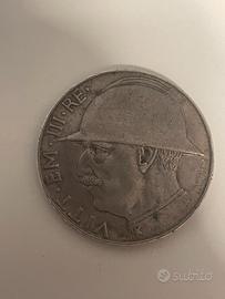 Moneta 20 lire 1928 elmetto