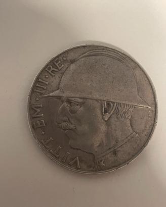 Moneta 20 lire 1928 elmetto