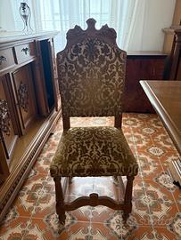 set sedie vintage anni 70 in legno TRATTABILE
