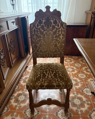 set sedie vintage anni 70 in legno TRATTABILE