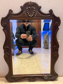 Specchio anctico cornice in legno massello
