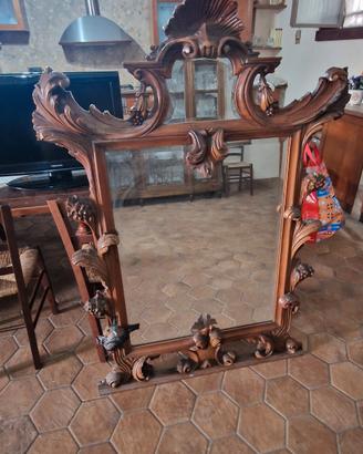 specchio in legno massello