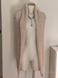 Gilet Le Tricot Perugia 100%Cashmere Made in Italy