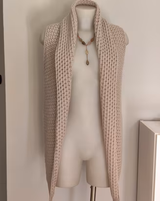 Gilet Le Tricot Perugia 100%Cashmere Made in Italy