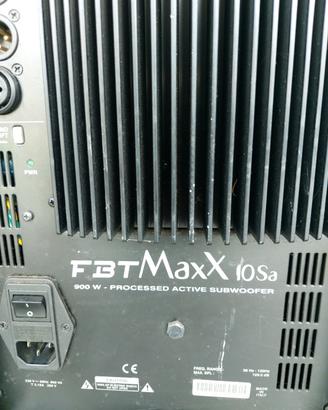 subwoofer fbt 10 maxX 10 sa