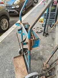 carrello porta bombole per saldare 