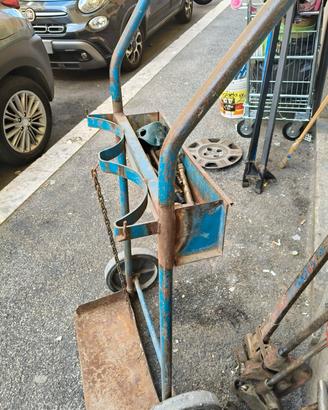 carrello porta bombole per saldare 