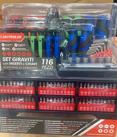 Set giraviti con inserti e chiavi 116 pz