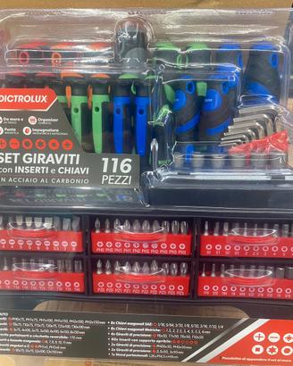 Set giraviti con inserti e chiavi 116 pz