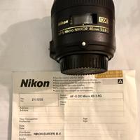 Nikkor AF-S DX 40mm f2.8 micro nikon F