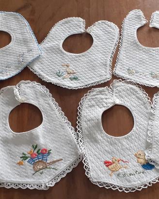 bavagline e coprimaterassini ricamo a mano