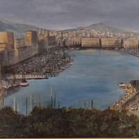 '900:Quadro olio s/tela fr.Vieux Port de Marseille