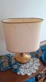 lampada tavolo anni 70/80 in ottome paralume ovale