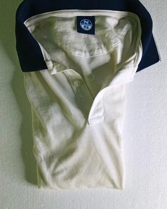 Polo Uomo bianca maniche corte taglia L.