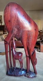 Statua Cerva in legno