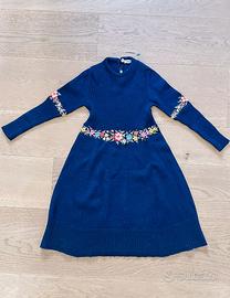 Vestitino Bambina Lana Blu- Vintage anni '70