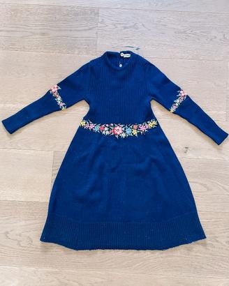 Vestitino Bambina Lana Blu- Vintage anni '70
