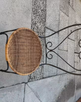 Sedia ferro battuto