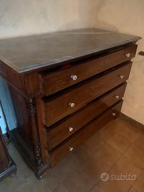 Como’ cassettone in legno e marmo