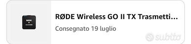 Rode wireless GO II TX trasmettitore