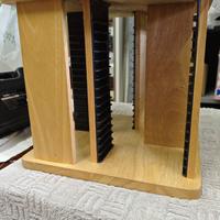 Porta dischi in legno vintage