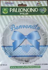 Festoni "Benvenuto" e palloncini per nascita bimbo